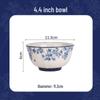Shunxiang Jialan English Retro Ceramic Bowl & Plate Set - Underglaze Tableware for Soup & Rice.