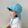 Summer Quick Drying Bucket Hat for Baby Outdoor Neck Protection Sun Hats Toddler Solid Color Big-brim Kids Fisherman Caps
