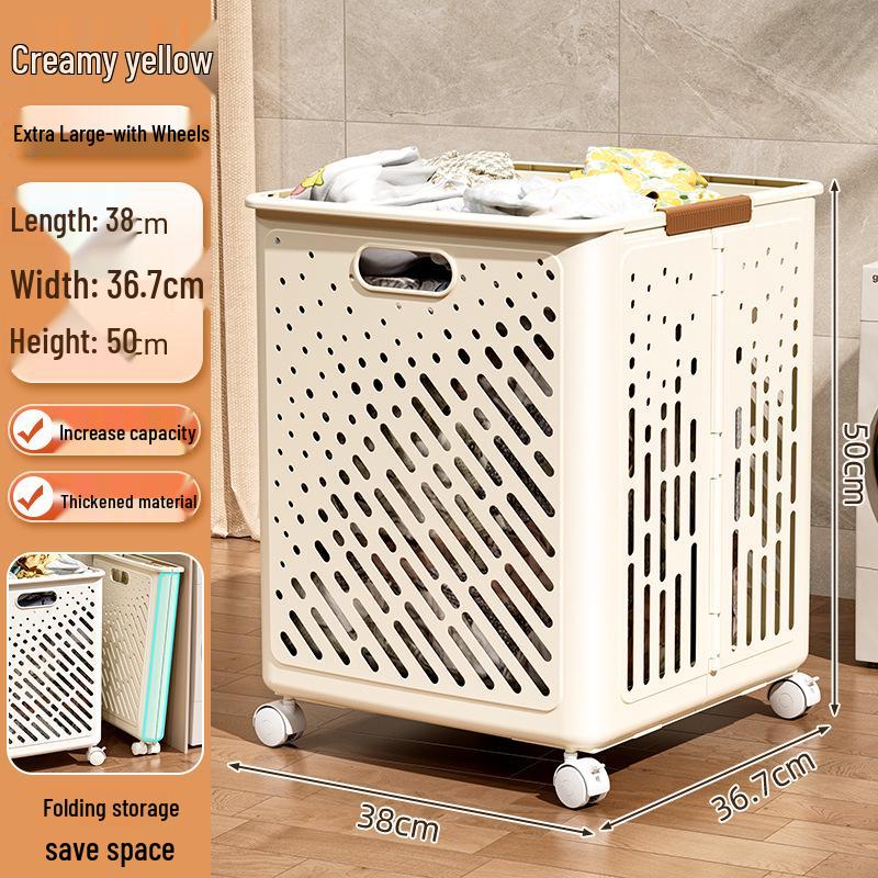 Foldable Large Capacity Laundry Hamper for Bathroom and Household Use