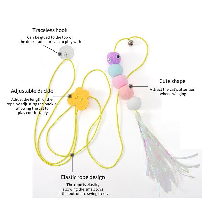 Интерактивная игрушка для кошек, подвесная игрушка-симулятор кошки, забавная интерактивная игрушка для котенка, играющая в тизер, игрушка-палочка, товары для кошек