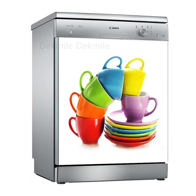 Чаша для мытья цветов, самоклеящиеся наклейки для посудомоечной машины, настенная дверная крышка, кухонные украшения, аксессуары, подарок, целая пленка, наклейка на обои