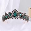 Винтажная свадебная корона со стразами в стиле барокко, повязка на голову с золотой короной, аксессуары для свадебного платья, головной убор