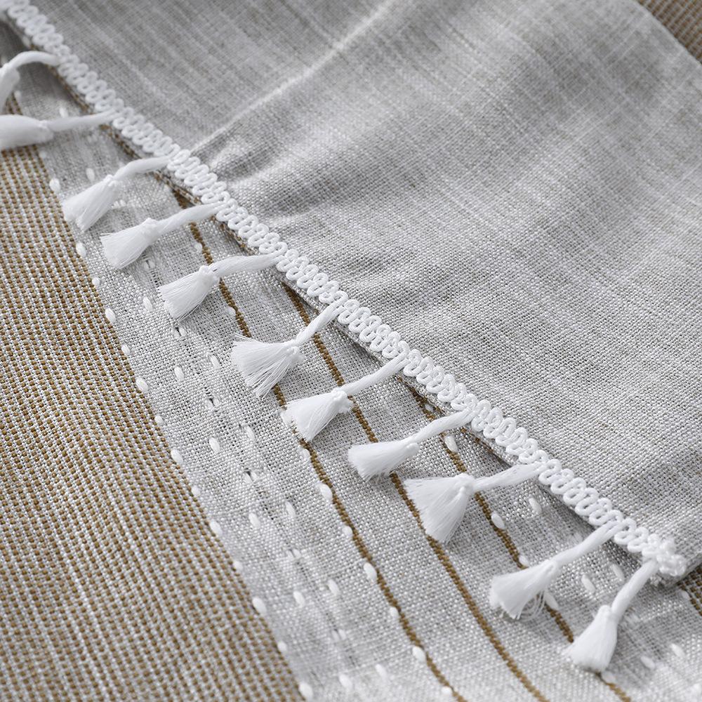 Rectangle Tablecloth Coffee Table Mat Table Mat Fabric Embroidery Jacquard Tassel Household Dust Cover