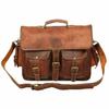 Vintage Leather Briefcase Brown Shoulder Messenger Laptop Bag Large High-Quality