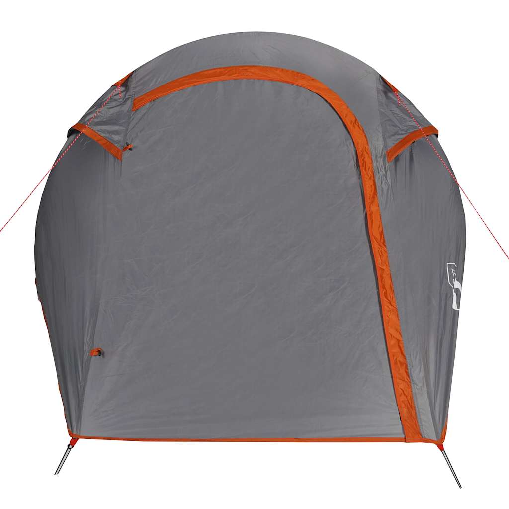 Tunnel Tent for 3 Persons Grey and Orange Waterproof