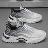 Autumn Men's Shoes Summer Breathable Middle School Students Sports and Leisure Large Size Youth Mesh Running Little White Dad Trendy Shoes
