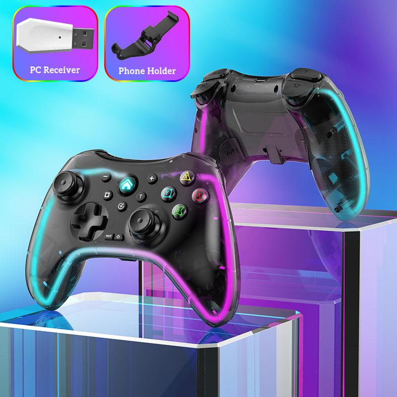 Геймпады для видеоигр, беспроводной контроллер RGB Pro, совместимый с Nintendo Switch/Switch Lite/Switch OLED/Android/IOS/Windows PC/Mobile