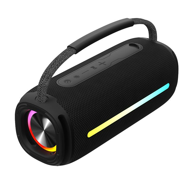 Portable Outdoor Smart Speaker Dual Driver 20W Bass Waterproof Bluetooth Speaker Black