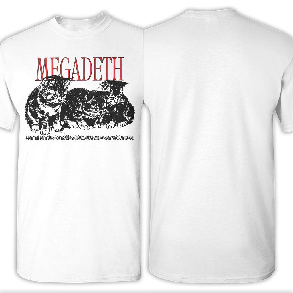 Футболка Heavy Metal Megadeths для мужчин, винтажные футболки с коротким рукавом и круглым воротом, летняя одежда из 100% хлопка