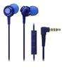 Внутриканальные наушники Audio-Technica с вкладышами для iPod/iPhone/iPad, Синие ATH-CKL202i BL