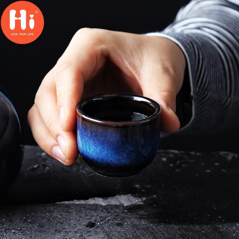 Привет, креативный бытовой набор для сакэ в японском стиле, синяя мини-керамическая фляжка, винтажная бутылка вина, бутыль для ликера, спиртные напитки, посуда для напитков, фляжка