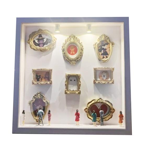 DIY Mini Museum Silhouette Box with Light Custom Photo Memory Display Case Personalized DIY Shadow Box Frame Kit with Mini Frames for Anniversary Home