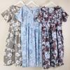 Export Export Original Order Leftover Stock Cotton Print Short Sleeve Dress Customer-Supplied Fabric Travel Travel Outfit Photography Summer