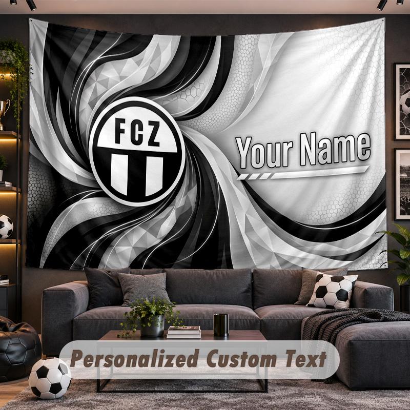 FC Zürich Personalized Tapestry Support Custom Name, Wall Art Home Decoration