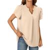 Women's Summer Fashion Simple V- Neck Blouse Shirt