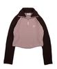 PEACE MAKER Official Wave Crop Half Zip Knit (Brown)