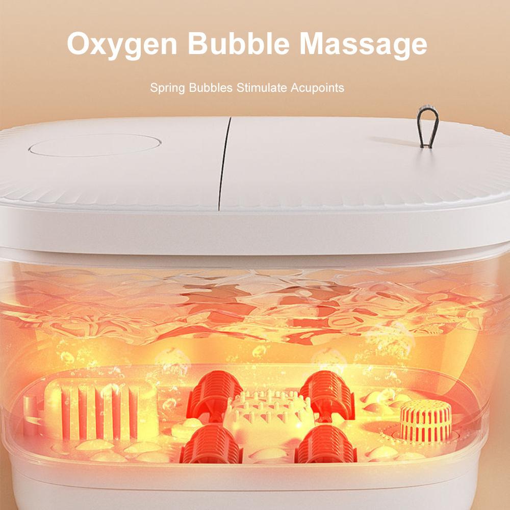 Electric Foot Batch Massager Device Automatic Washbasin Foot Massage Deep Issue Relaxation Feet Warmer Soaking Footbath Bucket