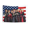 1PC Skz Concert Banner Sacred Pink American Flag Design 8 Members Fans Event Durable Home Wall Decoration