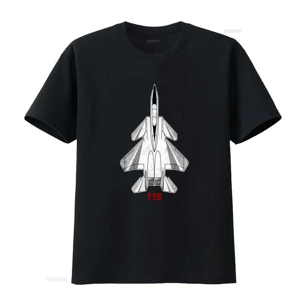 Военный самолет F 15 Eagle Футболка пилота Размер S 5XL винтажная Постиранная Слегка Универсальная дизайнерская одежда homme принт Унисекс