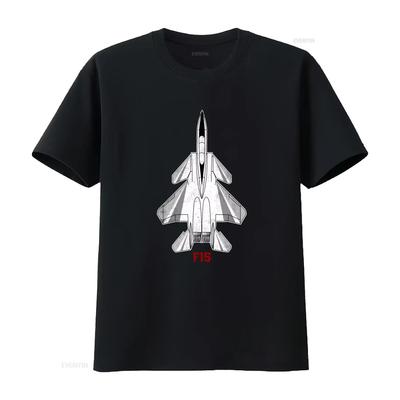 Военный самолет F 15 Eagle Футболка пилота Размер S 5XL винтажная Постиранная Слегка Универсальная дизайнерская одежда homme принт Унисекс