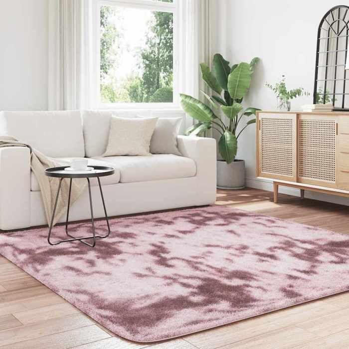 VidaXL Shaggy Rug with Long Pile Powder Pink 200x200 Cm Polyester, Rug, Bedroom Rug, Modern Rug, Living Room Rug, 4102881