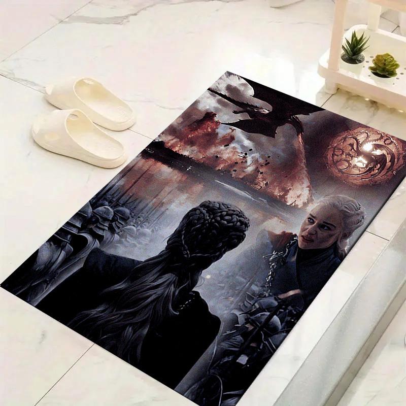 Daenerys Targaryen Carpet Rug for Living Room Bedroom Home Sofa Decoration,Kids play Non-slip Floor Mat