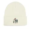 Father Family Back View Warm Knit Hat Beanie, Skull Cap Stretchable Stretchy Solid Color Bonnet Knit Cap Beanie