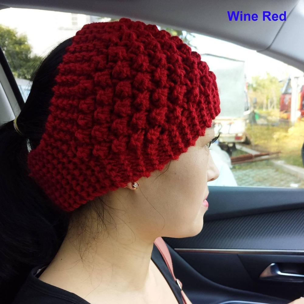 Winter Warmers Hat Headbands Women Warm Knitted Headband Pineapple Crochet Head Wraps Scarf