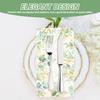 100Pcs Eucalyptus Leaf Printed Paper Napkins Wedding Banquet Party Guest Paper Towel Hotel Western Restaurant Table Decoration