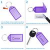 8 PCS Plastic Key Tags With Rings And Tags Lined Blank Paper Key Tags 8 Colors For Women Men Jewelry Accessories