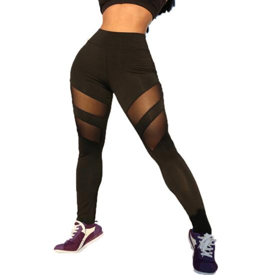 Women Leggings Mesh See Through Summer Slim Stretchy Workout Pants for Sports