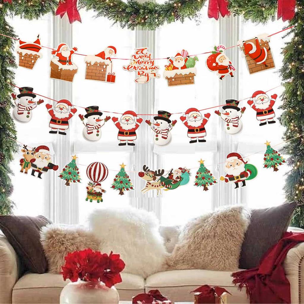 Christmas Banner Garland Merry Christmas Decoration For Home 2025 Xmas Tree Ornaments Gifts Navidad Noel Happy New Year 2025