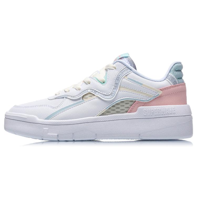 Li Ning Wave Spwv Lite Нескользящие износостойкие Низкие Скейтбордические кроссовки Женские Цвет Солевая пудра AGCR048-3