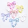 20Pcs 60*60mm Shiny Leather Bow Tie Appliques for Clothes Hat Sewing Supplies Patches DIY Headwear Hair Clips Decor Accessories