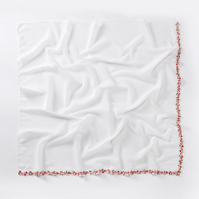 1 шт. головной убор, цветочная шаль, кружево, бисер, модный искусственный жемчуг, женский головной убор, мусульманский хиджаб, квадратный шарф, шифоновый тюрбан