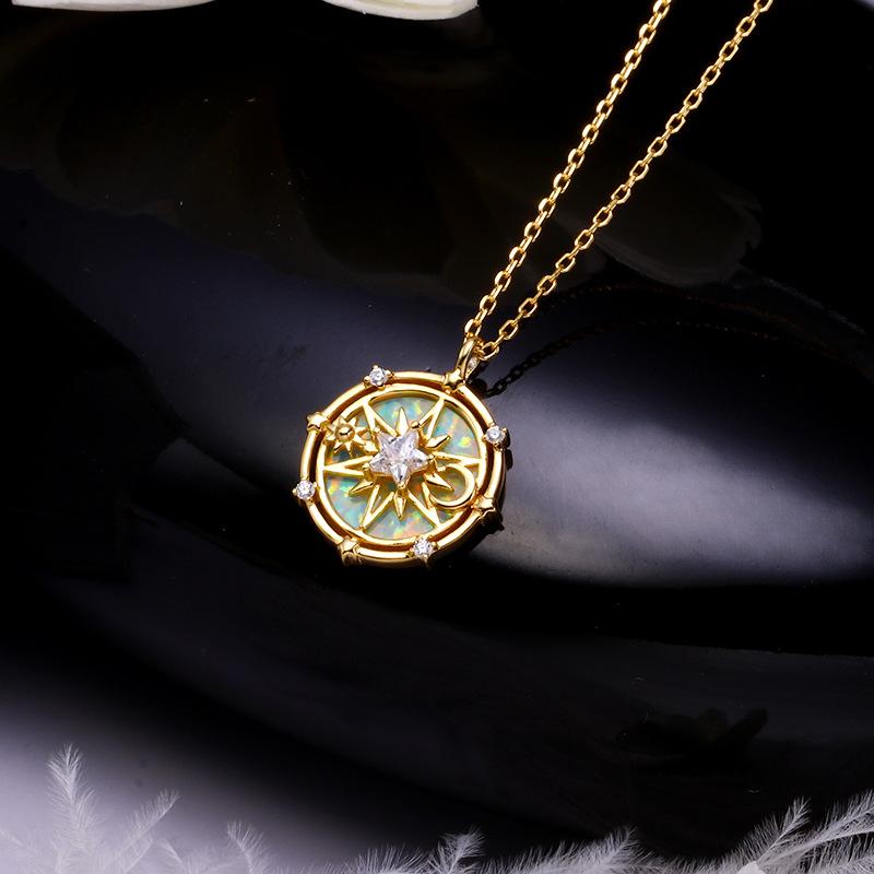 Аниме Cardcaptor Сакура кулон ожерелье из стерлингового серебра 925 пробы для женщин вечерние косплей ювелирные изделия реквизит для девочек подарок на день рождения и Рождество