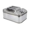Silver 2.6 Gallon 10L Fuel Can Stainless Steel Liquid Water Gas Jug Container for Car Mower
