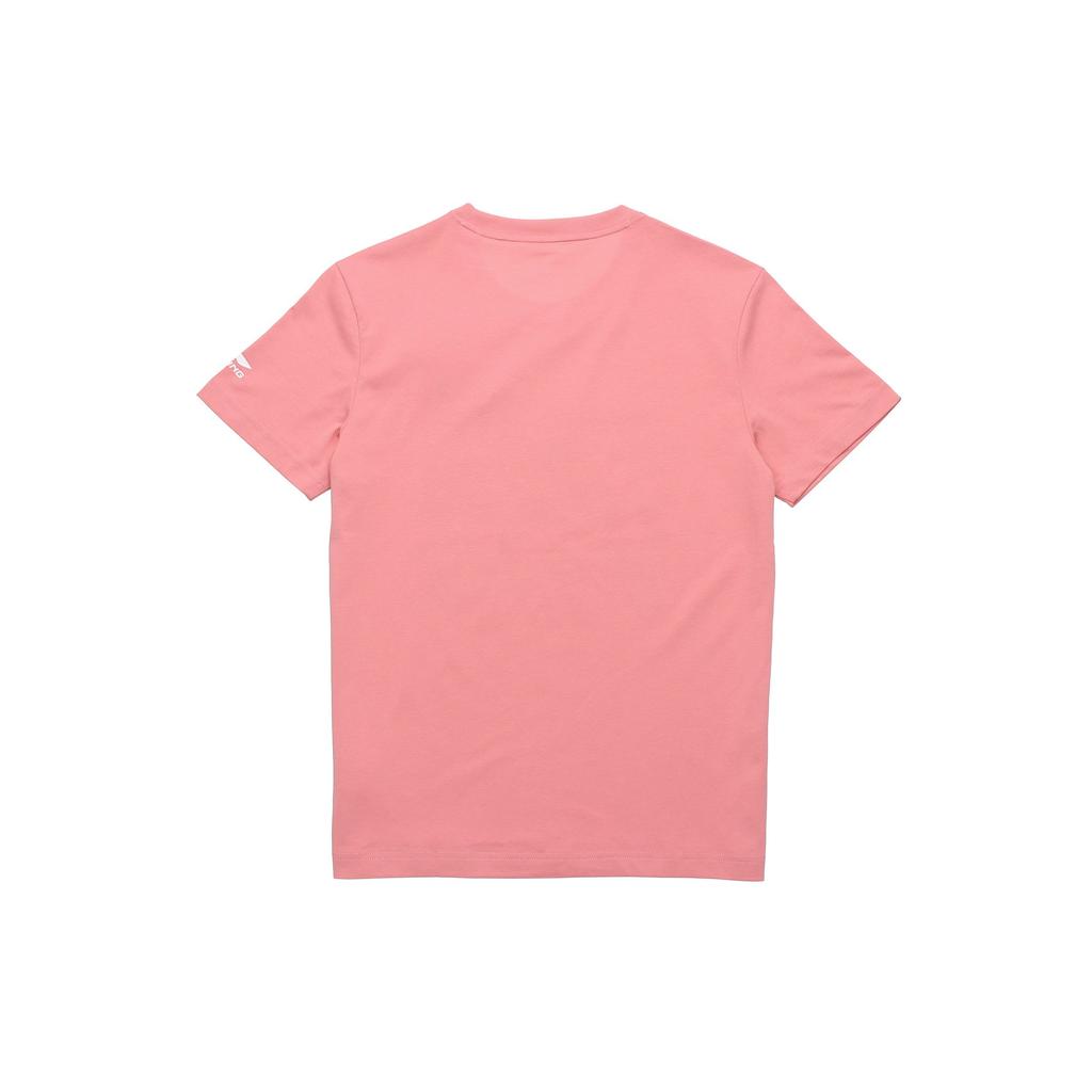 Li-Ning Футболка с коротким рукавом с принтом X Disney Mickey Mouse Playtime, мужские топы, абрикосово-розового цвета AHSQ527-3