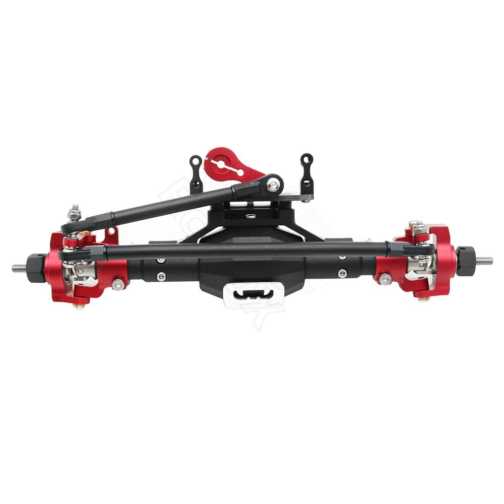 Полный передний и задний мост из алюминиевого сплава в форме ромба с ЧПУ для 1/10 RC краулера Axial SCX10 II 90046 90047