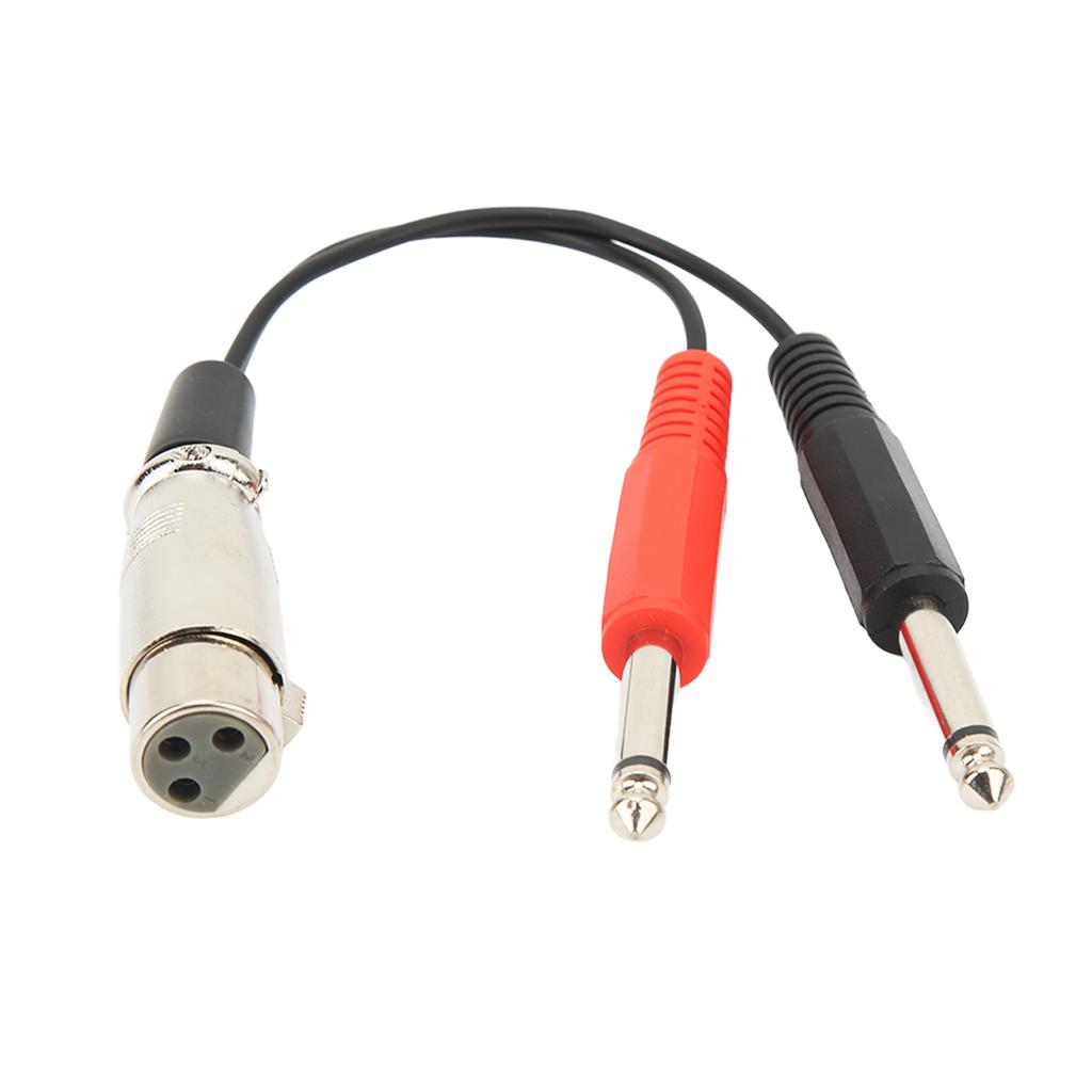 Двойной 1/4-дюймовый штекер на XLR гнездо Y-разветвитель звуковой кабель XLR гнездо на двойной 6,35-мм штекер микрофона