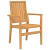 VidaXL Chaises de jardin empilables lot de 4 56,5x57,5x91 cm bois teck 3157901