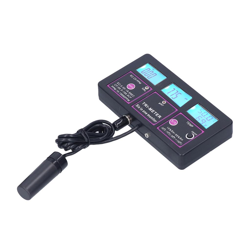 6 в 1 тестер качества воды многофункциональный PH Temp EC CF RH TDS метр для аквариумной гидропоники