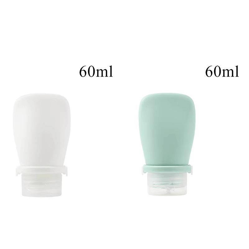 1/2pcs Soft Silicone Travel Bottles 30/60/90ml Empty Squeeze Tubes For Lotion Leakproof Skin Care Products Container Travel