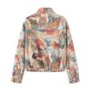 European and American style, wholesale women's clothing, fashionable and versatile autumn new jacket peacock print + shorts
