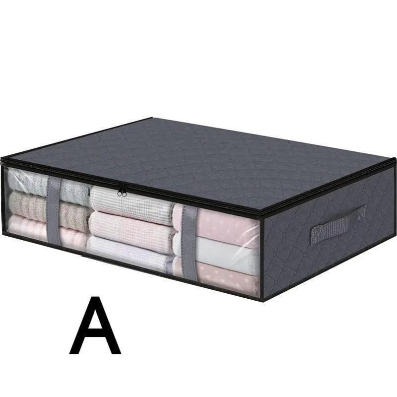 Underbed Storage Bag Portable Foldable Quilt Bag Wardrobe Clothes Storage Box Dustproof Organizer Home Dust-proof Organizer Box