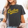 Custom Comfort Colors Cropped Boxy Tee - Game Day Football Shirt, Personalized Crop T Shirt for Football Moms with Retro Vintage Graphic