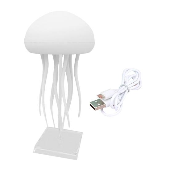 Ночной светильник с голосовым управлением в виде медузы и танцующими ножками, мягкое свечение, перезаряжаемый