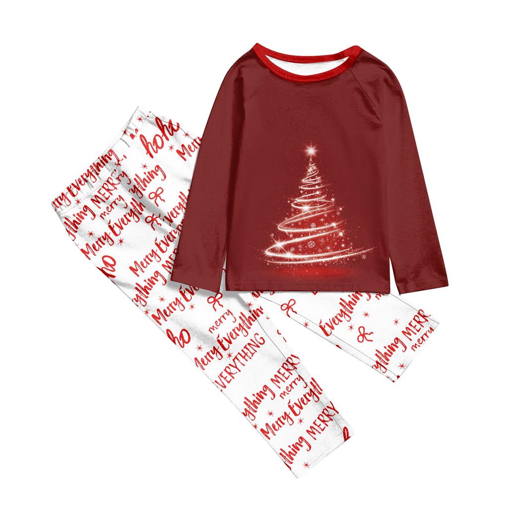 Christmas Day 3D Prints Family Matching Long Sleeve Tops+Pants Set Family Matching Sets