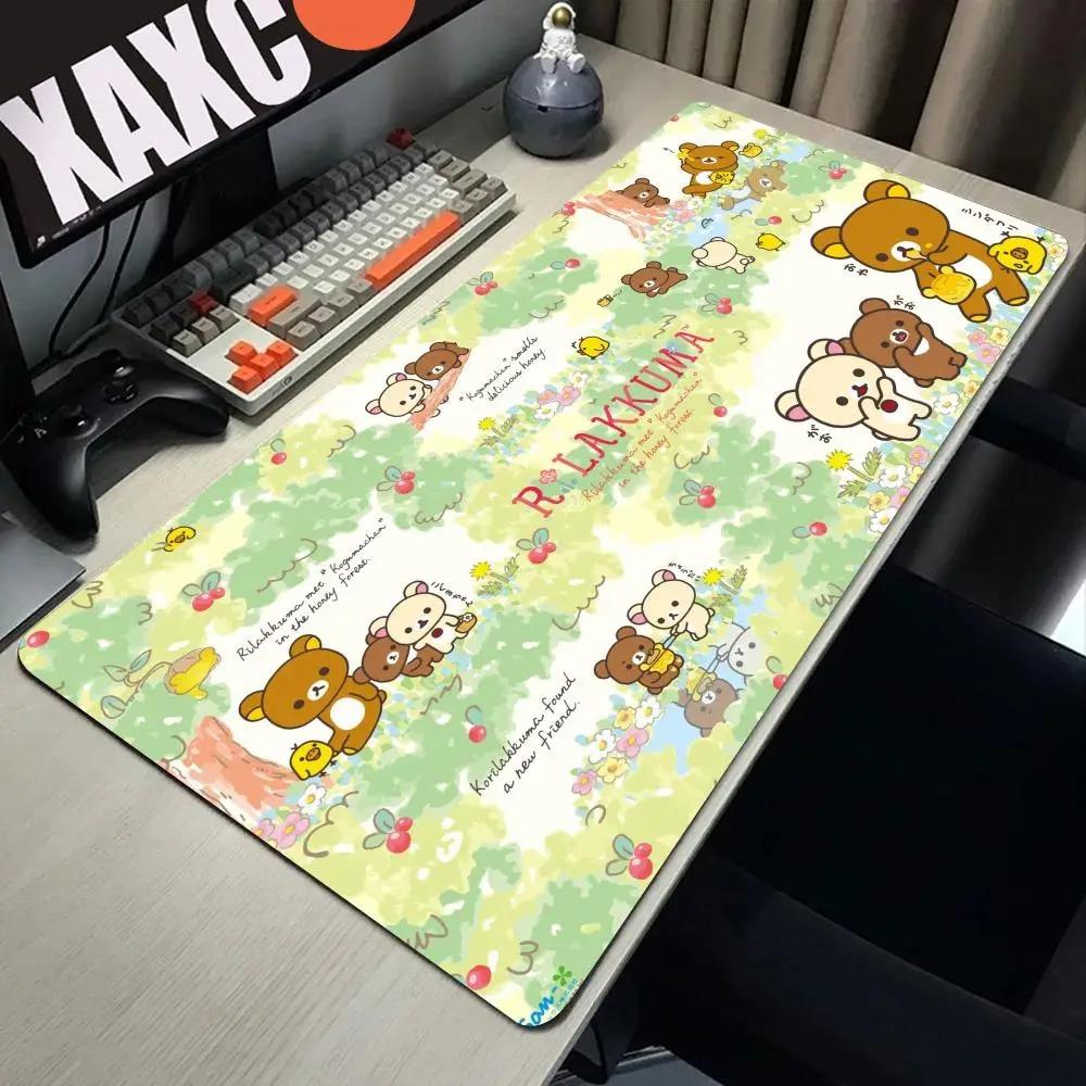 Большой коврик для мыши Rilakkuma-es Коврик для мыши для геймеров Офисные аксессуары Корпус для ПК Игровой коврик для стола Компьютерные столы Коврики для клавиатуры