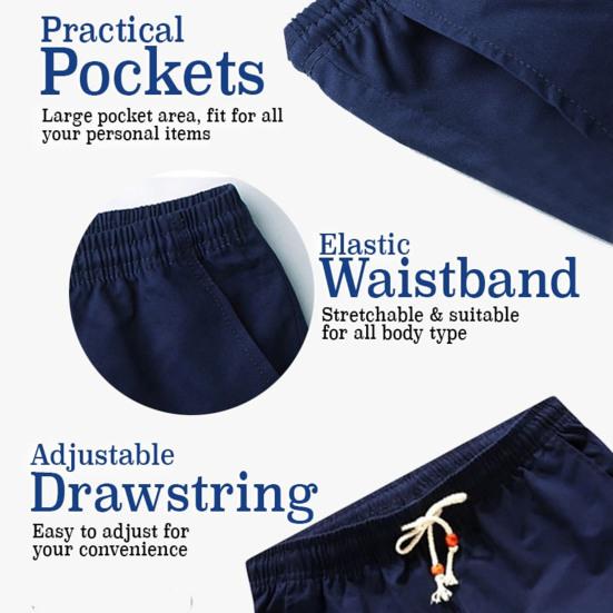 Мужские повседневные шорты-карго с эластичной завязкой на талии и карманами, повседневные шорты, однотонные прямые шорты до колена, уличная одежда